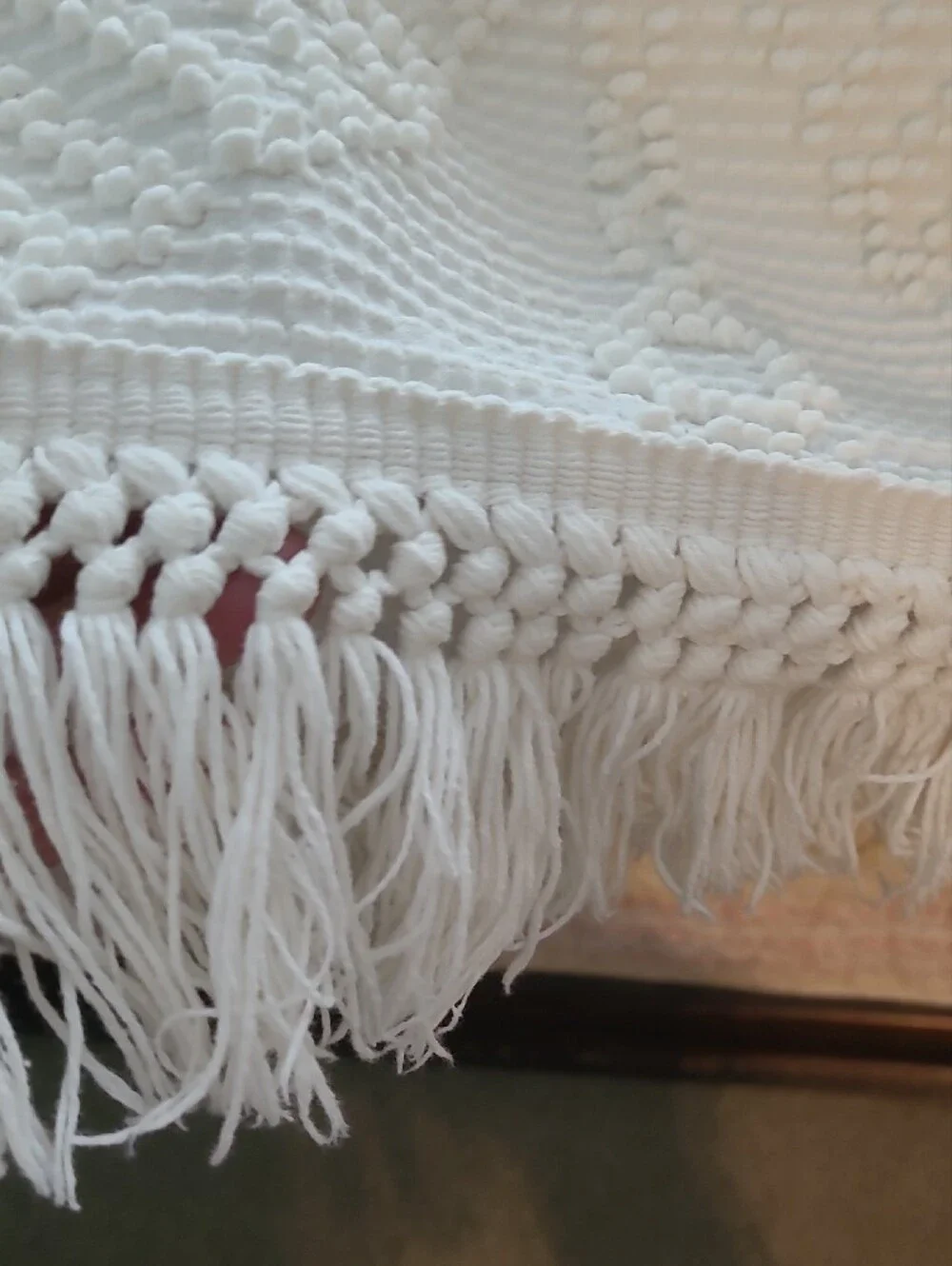 Handcrafted Cream Crochet Coverlet Quilt - Timeless White Bedspread